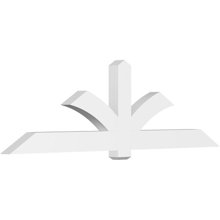 Ekena Millwork Redmond Architectural Grade PVC Gable Bracket, 96"W x 28"H x 4"D x 6"F, 7/12 Pitch GBP096X28X0406RED00